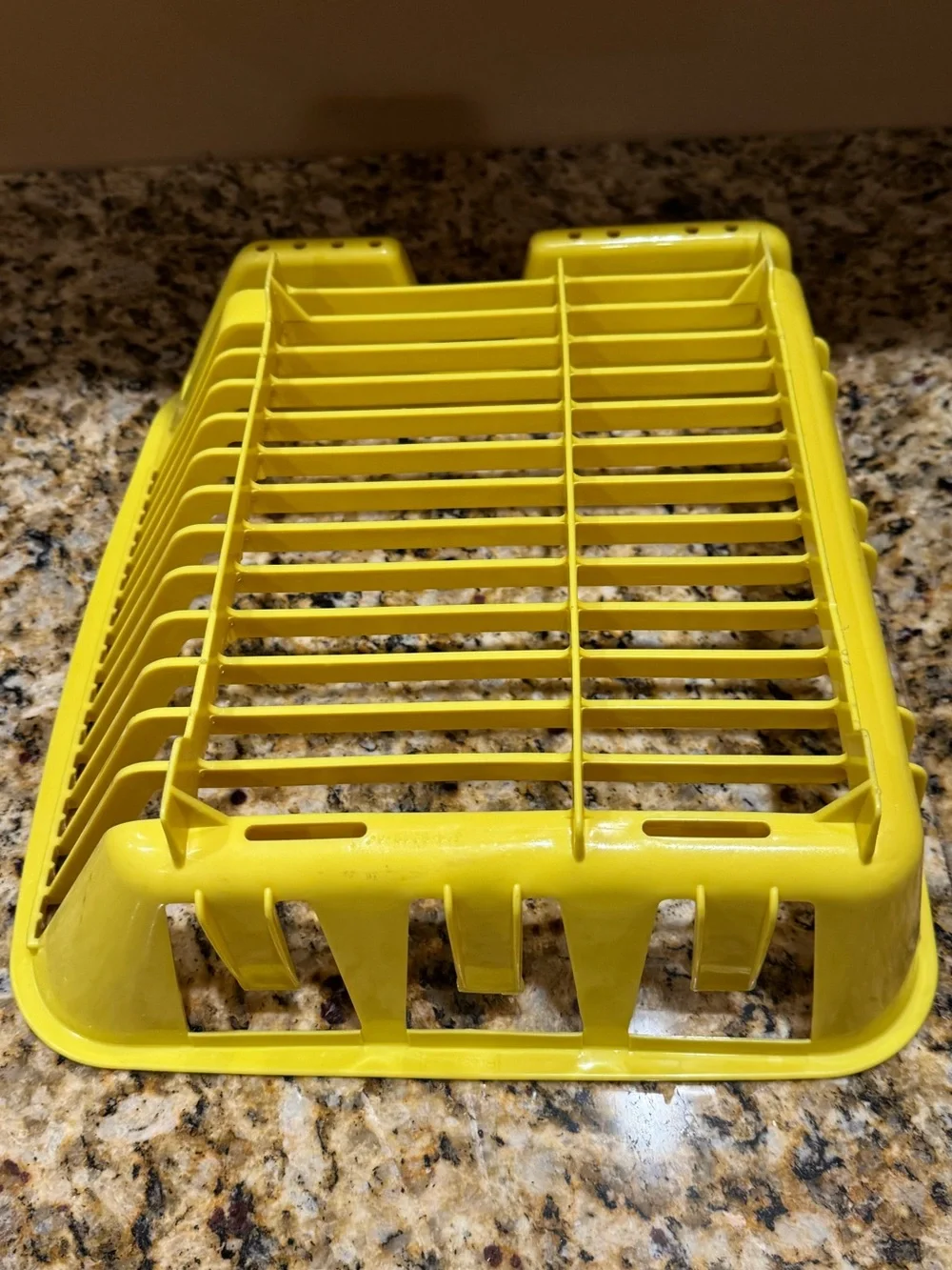 Vintage Rubbermaid Yellow Plastic Dish Drying Rack Retro
